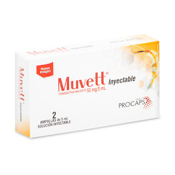 Muvett Trimebutina Maleato 50mg/5ml Procaps Caja x 2 Ampollas  