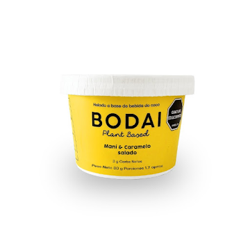 Helado de Coco Bodai   Vegano Maní Caramelo Salado Frasco x 80 gr 