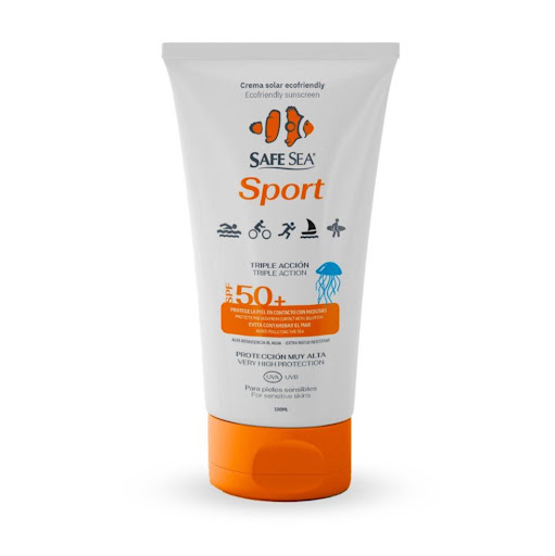 Safe Sea Sport SPF50+ Safe Sea Sport SPF50+ x 100ml Protección solar de alto rendimiento con defensa anti-medusas

Safe Sea Crema Sport SPF 50+ es el protector solar ideal para deportistas y amantes del mar. Su fórmula innovadora protege tu piel del so