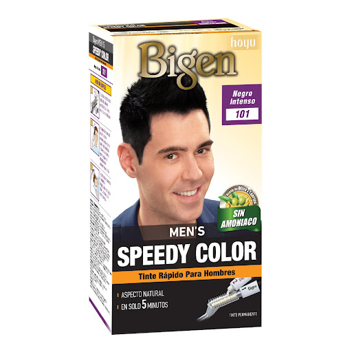 Tinte Bigen Mens Speedy Negro Intenso 101, Permanente, sin Amoniaco x 40 G c/u Bigen Caja x 1 Coloración capilar rápida y permanentepara hombres Fácil de usar, fácil de aplicar y No contiene amoniaco,Color de apariencia natural