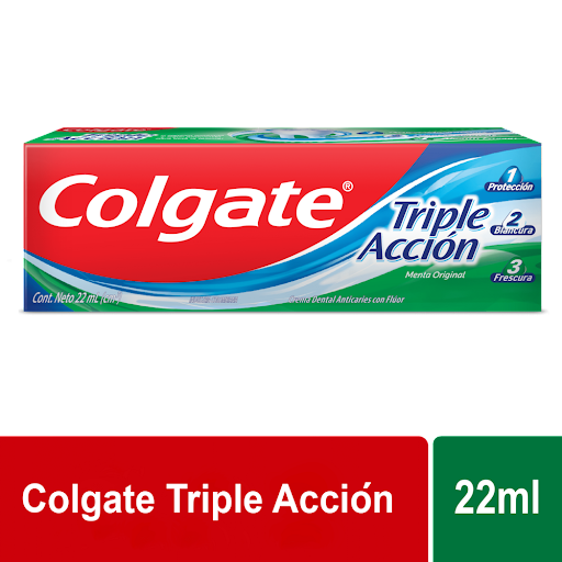 Crema Dental Colgate Triple Acción Caja x 22 ml