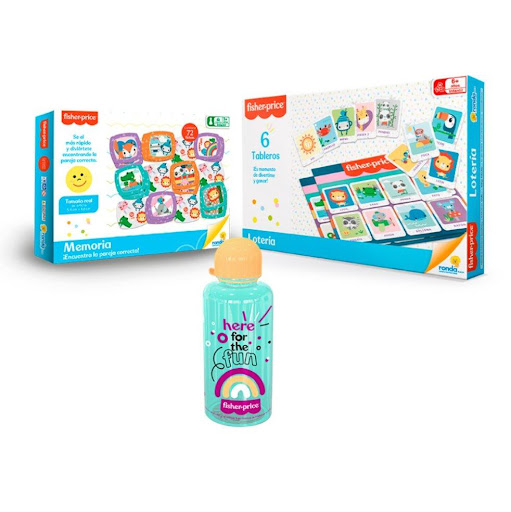 Oferta 2081-Memoria Fisher Price+Botella 17 Oz 500 Ml Fisher Price+Loteria Fisher Price RONDA CAJA x 1 Oferta 2081-Memoria Fisher Price +Botella 17 Oz 500 Ml Fisher Price +Lotería Fisher Price
Memoria Maletín Fisher Price

Diviértete en familia y con amigos con este espectacular juego de mesa  Memoria 