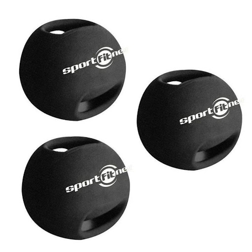 071624- BALON CON AGARRE Y PESO 5KG SPORTFITNES Sport Fitness Individual x 1 ?El Balón Medicinal con Agarre de 5 Kilos Sportfitness es una herramienta diseñada para enriquecer entrenamientos funcionales y de resistencia