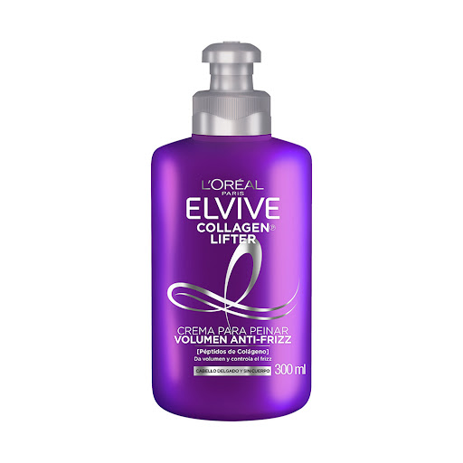 Crema Para Peinar Elvive Collagen Lifter Volumen Anti-Frizz Frasco x 300 ml