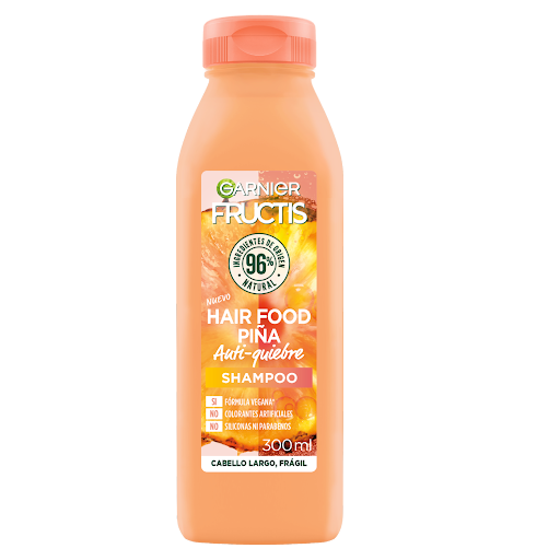 Shampoo Fructis Hair Food Piña Antiquiebre Botella x 300 ml