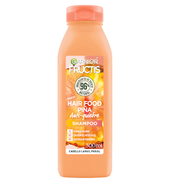 Shampoo Fructis Hair Food Piña Antiquiebre Botella x 300 ml  