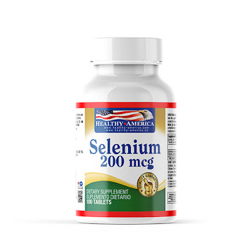 Selenium 200 mcg Healthy America Frasco x 100 Tabletas  