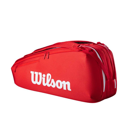 Bolso de Tenis Wilson Super Tour 6PK Wilson Papeleta x 1 Bolso de Tenis Wilson Super Tour 6PK:Descubre la combinación perfecta de estilo y funcionalidad con el Bolso de Tenis Wilson Super Tour 6PK. Diseñado para los jugadores que buscan calidad y rendimient