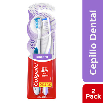 Cepillo De Dientes Colgate  360° Extra Suave x 2 und  