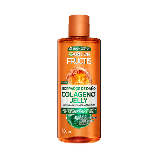 Crema Para Peinar Garnier Fructis Borrador De Daño Control Grasa Cabello Dañado Frasco x 300 ml