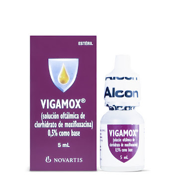 Vigamox Clorhidrato de Moxifloxacina 0.5% Novartis Frasco x 5 ml  
