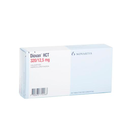 Diovan HCT Valsartán + Hidroclorotiazida 320mg/12.5mg Novartis Caja x 28 Comprimidos