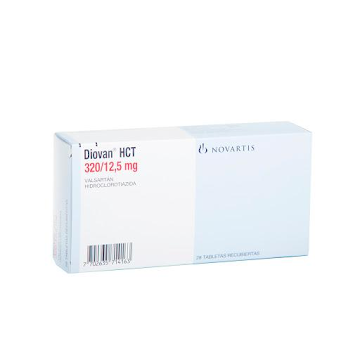 Diovan HCT Valsartán + Hidroclorotiazida 320mg/12.5mg Novartis Caja x 28 Comprimidos  