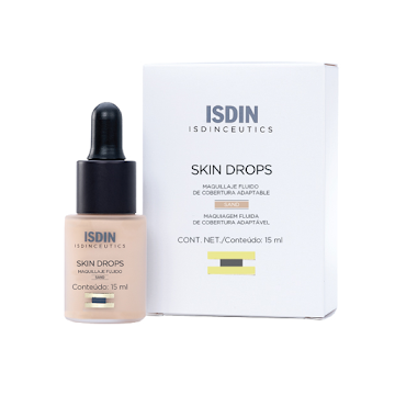Maquillaje Isdin Skin Drops Sand Cobertura Fluida Adaptable Gotero x 15 ml  