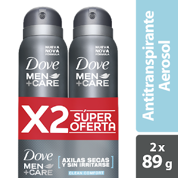 Desodorante Hombre Dove Clean Comfort 89 gr Pack x 2 und  