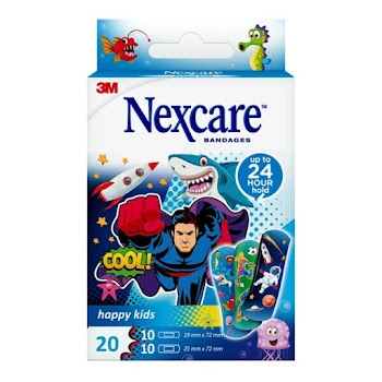 Nexcare Curas Cool Kids 3M Colores Surtidos Caja X 20und  