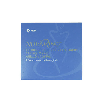 Nuvaring Etonogestrel + Etinilestradiol 11.7mg/2.7mg MSD Caja x 1 Sobre  
