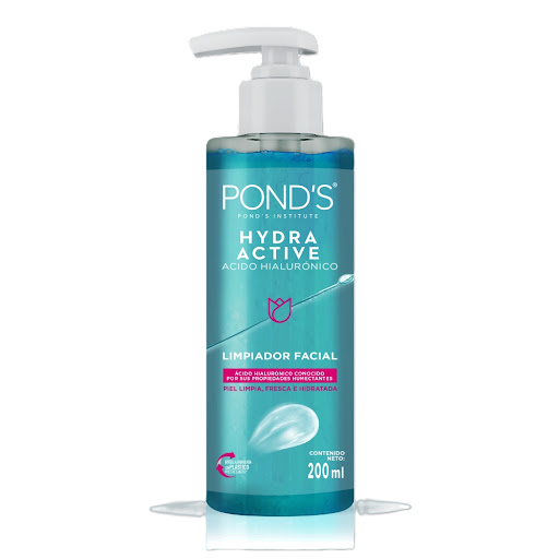 Limpiador Facial Ponds Hydra Active Con Ácido Hialurónico Frasco x 200 ml