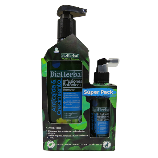 Shampoo Bioherbal Anticaída x 400 ml + Loción Anticaída x 120 ml