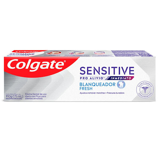 Crema Dental Sensibilidad Colgate Pro Alivio Inmediato Blanqueadora Fresh Caja x 110 gr