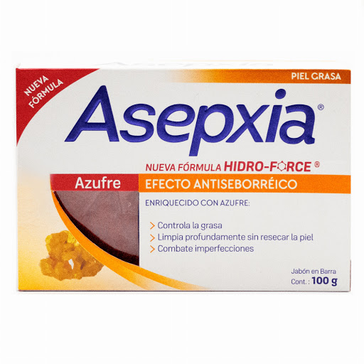 Jabón Asepxia Barra Azufre Limpieza Profunda Anti Acnil Fp x 100 gr