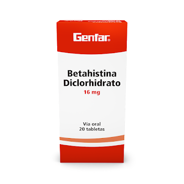 Betahistina Diclorhidrato 16 mg Genfar Caja x 20 Tabletas  