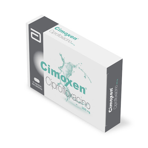 Cimoxen Ciprofloxacino 500 mg Abbott Caja x 10 Tabletas