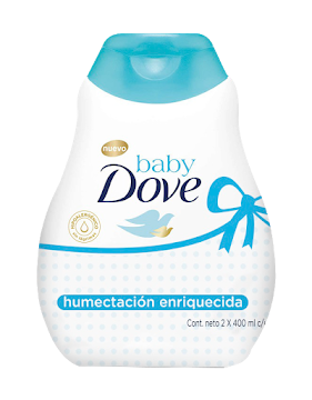 Shampoo Baby Dove Hidratación Enriquecida 2 x 400 ml  