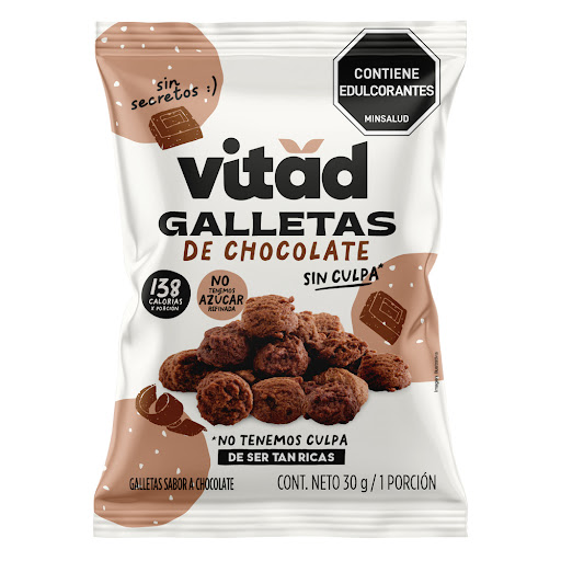 Galleta Con Chocolate Sin Azucar Vitad x 30 gr