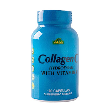 Collagen C Colágeno + Vitamina C 1000mg/90mg Alfa Frasco x 100 Cápsulas  