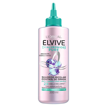 Shampoo Elvive Pure   Acido Hialurónico Control Grasa x 300 ml  