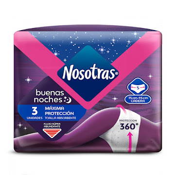 Toallas Higiénicas Nosotras Absorbentes Talla S Paquete x 3 und  