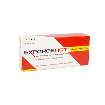 ExforgeHCT Amlodipina + Valsartán 10mg/160mg Novartis Caja x 28 Comprimidos  
