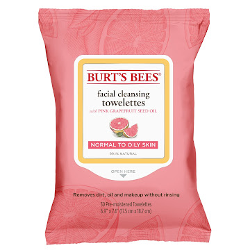 Toallas Limpiadoras Faciales Burt Bees Toronja Rosada x 30 und  