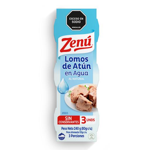Pack Lomo Atún Zenú en Agua x 80 gr Zenú Lata x 3