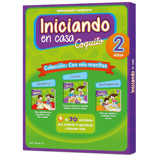 Coquito. Pack Iniciando En Casa 2 Años Distribuidora Grafica Libro x 1.0 PACK INICIANDO EN CASA 2 Años Coquito (Caja de 3 libros)   Colección de cuadernos de trabajo que tienen como objetivo aprestar e iniciar a los pequeños en el desarrollo de su coordinación motora fina 
