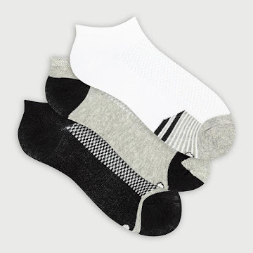 Medias Punto Blanco Multicolor Blanco Gris y Negro x 3 und  