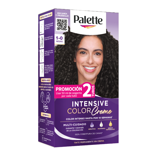 Tinte Palette Intensive Color Creme 1-0 Negro Caja x 1 und