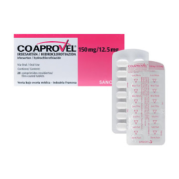 Coaprovel Irbesartán + Hidroclorotiazida 150mg/12.5mg Sanofi Caja x 28 Comprimidos  
