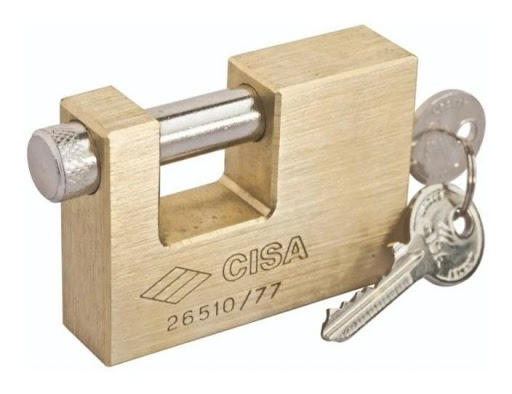 Candado Anticizalla Rectangular Cisa 77 Mm CISA VISALOCK CAJA x 1 DESCRIPCIÓN DEL PRODUCTO:MODELO: Candado Anticizalla 77mm BronceCARACTERÍSTICAS:Cuerpo macizo de latón resistente y duradero.Cilindro de 5 pines con más de 7.500 combinaciones, resistente a la ganzúa.