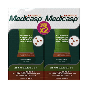 Shampoo Capilar Medicasp Anticaspa Ketoconazol 100 ml x 2 und  