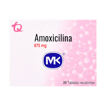 Amoxicilina 875 mg MK Caja x 20 Tabletas  