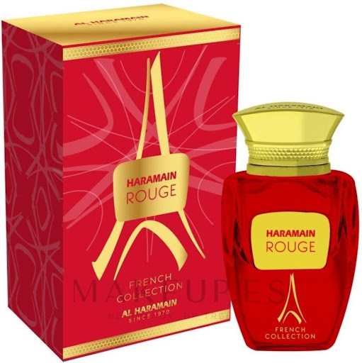 AL HARAMAIN ROUGE FRENCH COLLECTION SPRAY 100ML AL HARAMAIN HARAMAIN ROUGE FRENCH COLLECTION SPRAY 100ML x 100 ML Fragancia de la familia olfativa para Hombres y Mujeres. Esta fragrancia es nueva. Rouge se lanzó en 2023. Las Notas de Salida son azafrán y jazmín; las Notas de Corazón son Amberwood y ámbar gris; la