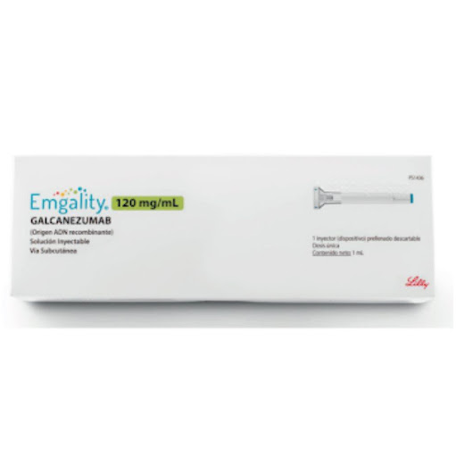 Galcanezumab Emgality  x120mg Solución Inyectable Galcanezumab Caja x 1 Este producto requiere fórmula médica para su compra