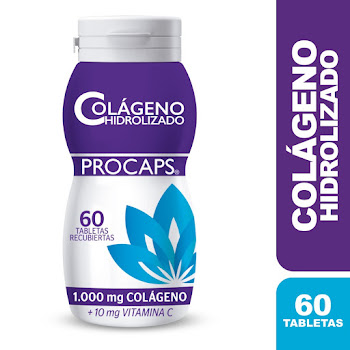 **Colageno Hidrolizado Procaps 1000mg Frasco x 60 Tabletas  