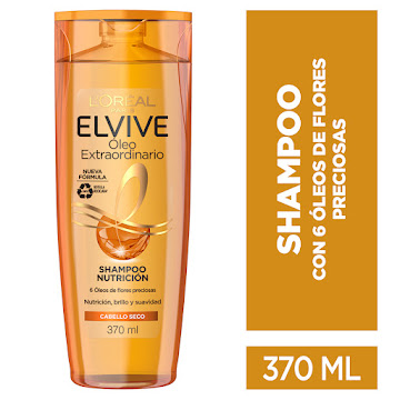 Shampoo Elvive Oleo Extraordinario Cabello Seco Frasco x 370 ml   