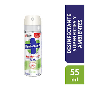Desinfectante Family Guard To Go Eliminador Olores Frescura Campestre x 55 ml  