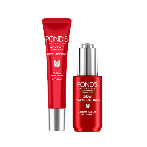 Combo Cuidado Facial Serum + Contorno de ojos Antimanchas Ponds con Hexyl Retinol 