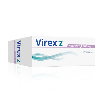 Virex Z Aciclovir 800 mg Eurofarma Caja x 35 Tabletas  