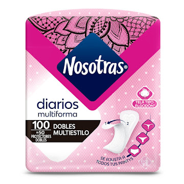 Protectores Diarios Nosotras Dobles Multiestilo Paquete x 50 und  